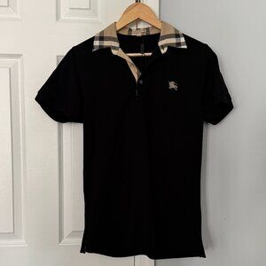 Burberry Brit Black Polo with the fancy collar S Small